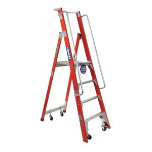Fiber Mobile Platform Warehouse Ladder