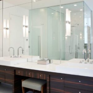 Bathroom Vanity Mirror Setup